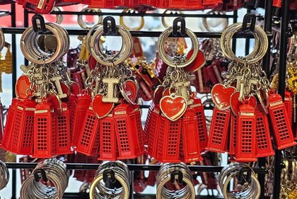 London Telefonzelle Schlüsselanhänger