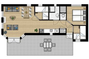 Grundriss Chalet Lariks
