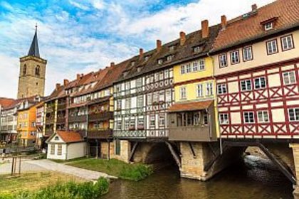 Kramerbrücke in der Altstadt von Erfurt
