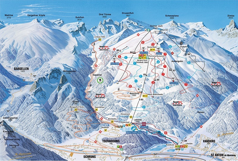 Skigebiet Golm - Montafon 
