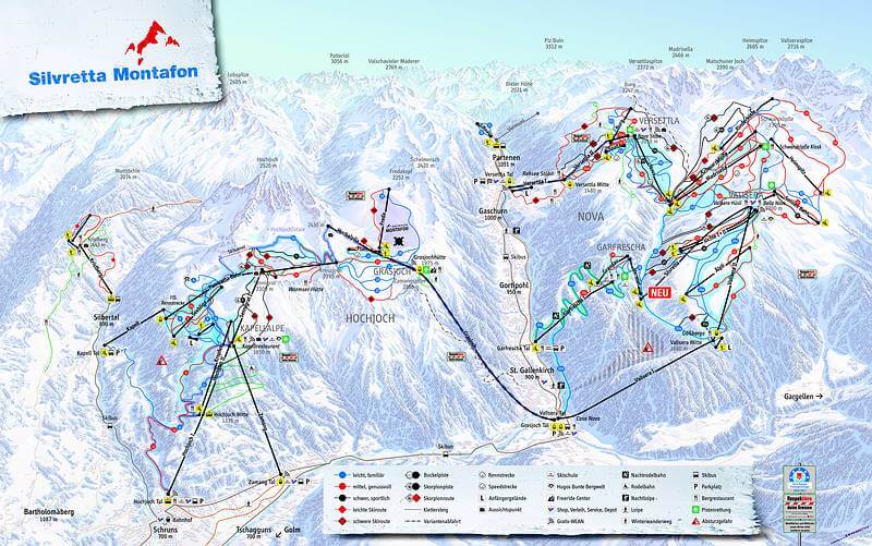 Skigebiet Silvretta - Montafon
