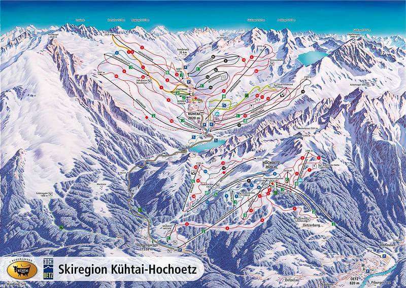 Skigebiete Kühtai-Hochoetz im Ötztal